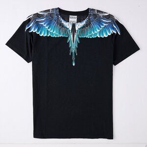 Marcelo Burlon County of Milan Wing T-Shirt in black sz SMALL blue wing print